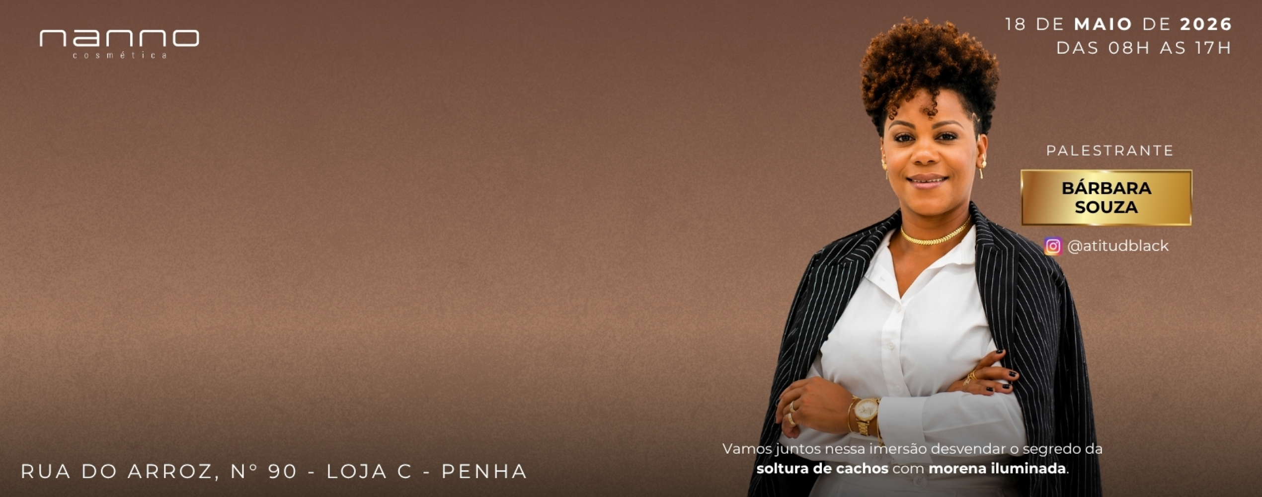Imersão em Soltura de Cachos com Mechas Morena Iluminada
